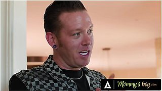 Stepmommys Boy - Rebellious Tattooed Stud Openly Flirts With Stacked Hot Stepmom-in-law Katie Morgan