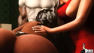 Preacher Bangs 2 Young Ebony Girls Hardcore