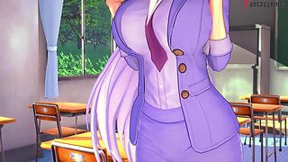 Rossweisse almost catch me fucking Akeno - DXD NTR Madness Series