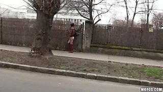 Shy Alexis Brill Turns Out to Be a Total Freak in Public Pickups