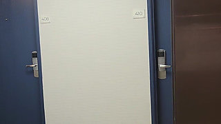 Naughty Elevator Ride Will She Get Caught?