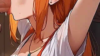 Anime Ai My Wife Seduces Me in the Kitchen with a Deep Throat, and Swallows My Semen for Dessert