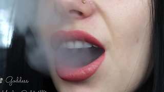 Grab Your Cock and Join Me for an Amazing Smoking Sesh. You're Obsessed with Smoking and Beautiful Big Beige Lips!