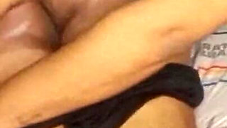 Massage with Cream on My Brunette Mother-in-law's Big Ass