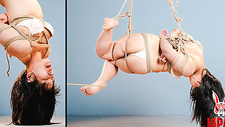 Miwa Kiritani Suspended in an Authentic Japanese Shibari Session HD