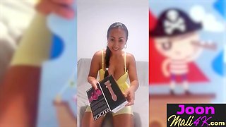 Big tits teen tries new big sex toy