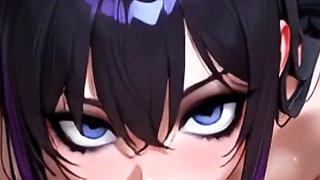 Ai Anime a Beautiful and Sexy Woman Sucks Cock, Has a Ride, Doggy Style. Blowjob Cum