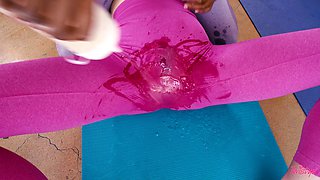 Fitness lesbians interracial thrilling sex clip