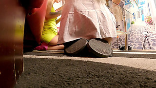 Tight pussy hot girls no panties flashing ass and legs and play games at a house party to show off