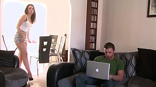 Redheaded girl with a tight hole getting fucked deeper