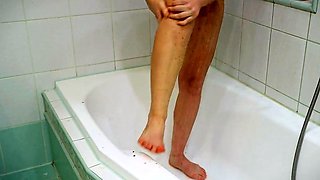 Redhead Stepmom's Solo Session After a Hot Shower!