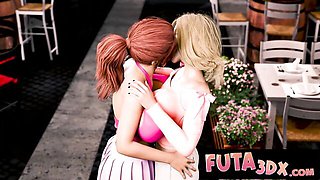 Blonde scene with magical fiancée from Futa3DX