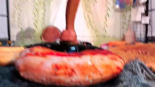 Stacked brunette goes solo toys and masturbation