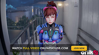 Hot D.va BBC Deepthroat Service & Tight Pussy Fuck in Condom - 3D Overwatch Animation