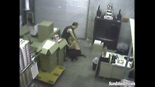 SCANDALOUSGFS - Couple having blowjob in warehouse