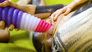 Skinny Tattooed Girl Pussy stuffing Fantasies