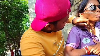 Permi Pooja Hot Bhabhi Outdoor Sex - Desi Aunty Morning Boobs Sucking Young Boy in Jungle