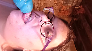 Bed Bunny and the Little Fox Plays with Her Pussy