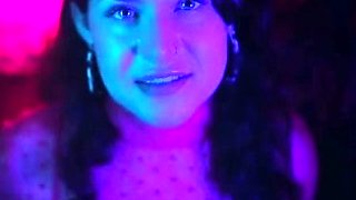 Cute curly brunette solo webcam masturbation