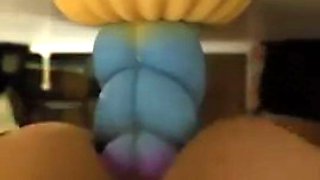 NaughtyAleena wall fucks her monster unicorn deep in her ass