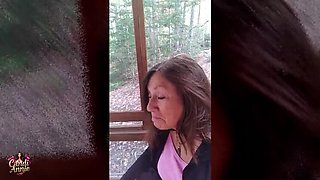 Mature Candi Annie Outdoor POV Blowjob - Cum Swallow in Forest