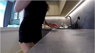 Leon Lambert In Hot Sexy Brunette Milf Housewife At Home No Panties In A Cut Miniskirt To Flash Meaty Juicy Pussy