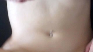 Small tit GF gives POV blowjob on my denim