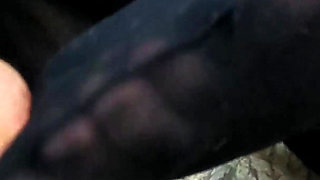 Intimate Footjob Captured in Silky Lingerie