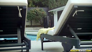 Abigail Mac's Intense Beach Encounter with Brunette Heat