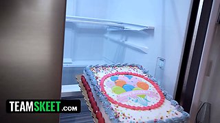 If she was thirsty enough to steal her boss' cake, she can lick his rod too