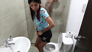 Enjoying Fucking in the Shower with My Stepsister