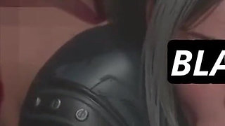 Intense Deepthroat Blowjob - Hot Slut in Doggy Style Gags on Massive Black Cock