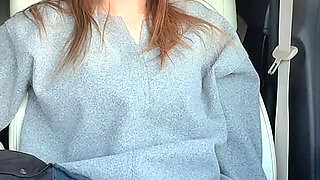 Married Woman Reaches Orgasm in the Car During Work
