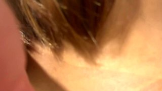 Asian Babe In Glasses Licks Ass And Sucks Cock In Public Mall Toilet