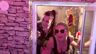 Nipple traumatizing between the iron bars & chest whipping encore