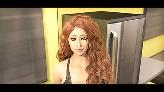 Teen cosplay, 3d animation, mummy