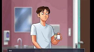 Summertime saga: guy can't get his dick hard for semen examination ep 161