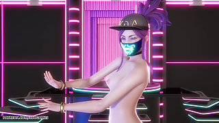 Mmd Hwasa - Na - Akali Sexy Naked Dance League of Legends Hentai Uncensored