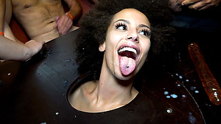Bar-sluts Gangbang - Lia in Swallow Mode!