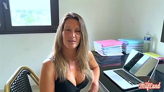Milena The Busty French MILF Fucks Hard In Lingerie