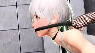 Hot 3D redhead licking a pussy while getting fucked