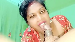 Desi Bhabhi Somausha Gives Intense Blowjob and Takes Surprise Cum in Mouth - Indian Aunty Big Ass Fucking
