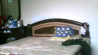 Lustful Indian wife gets pounded missionary style on the bed