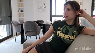 Brunette Friends Big-Cock Blowjob Ends Friendly Trouble