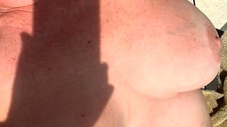 Blonde With Natural Big Boobs Loves Putting A Toy In Her