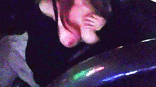 Italian Horny Big Juicy Tits Artemisia Love Flashing Her Tits While Driving Around