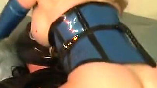 Sweet latex MILF fucked and facialized