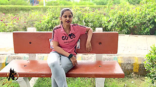 First Time Meeting in Park Girlfriend Jeans and Top Hot Sexy