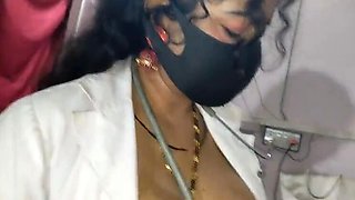 Indian Lady Doctor Hard Fuck - Big Natural Tits Nurse Blowjob & Doggy Style Sex