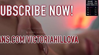 Blonde With Natural Big Boobs Loves Putting A Toy In Her